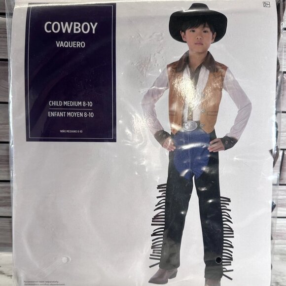 Cowboy Western Boy Sheriff -Dress Up, Halloween NEW in unopened package Size Med - Picture 1 of 4